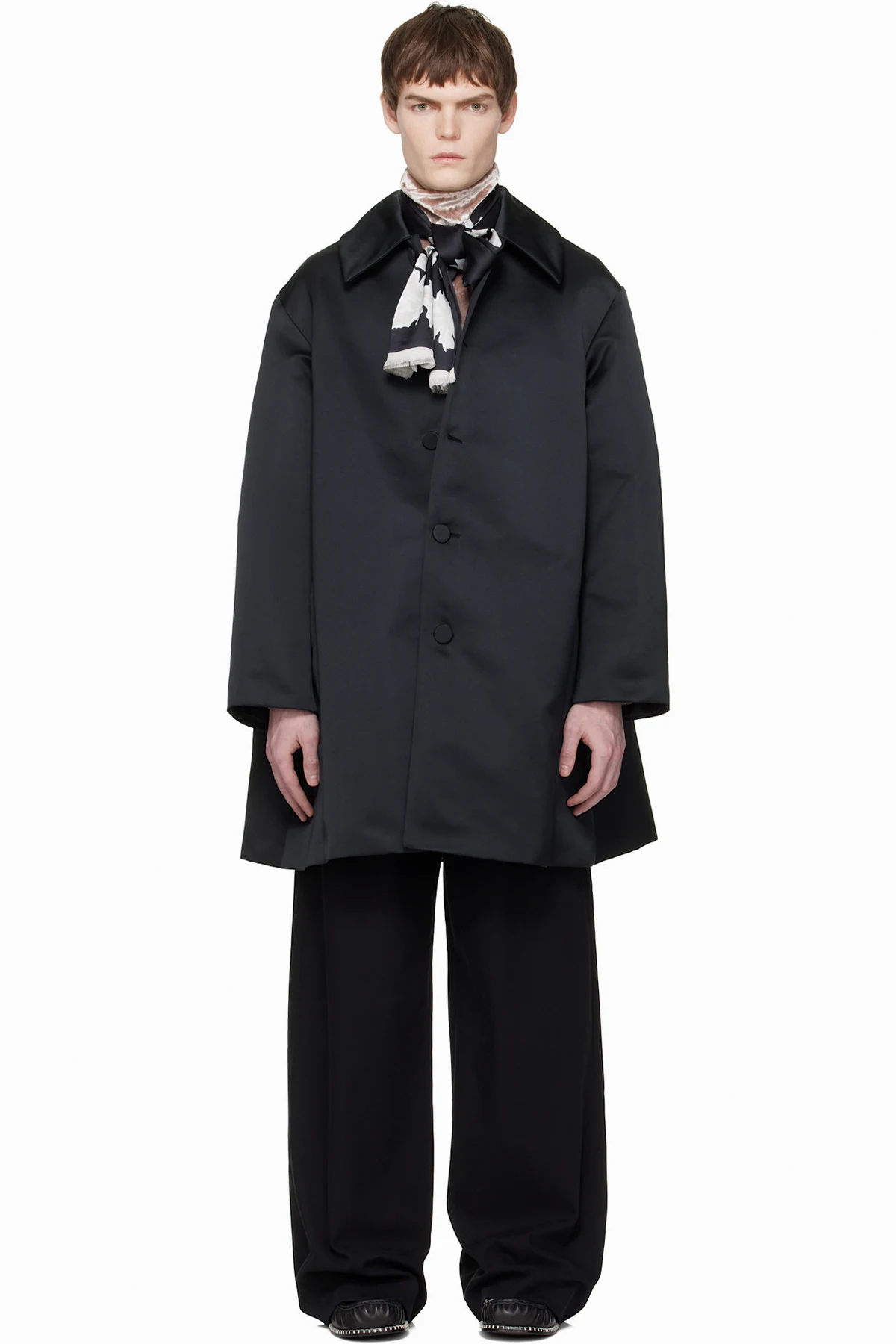 Black Satin Coat