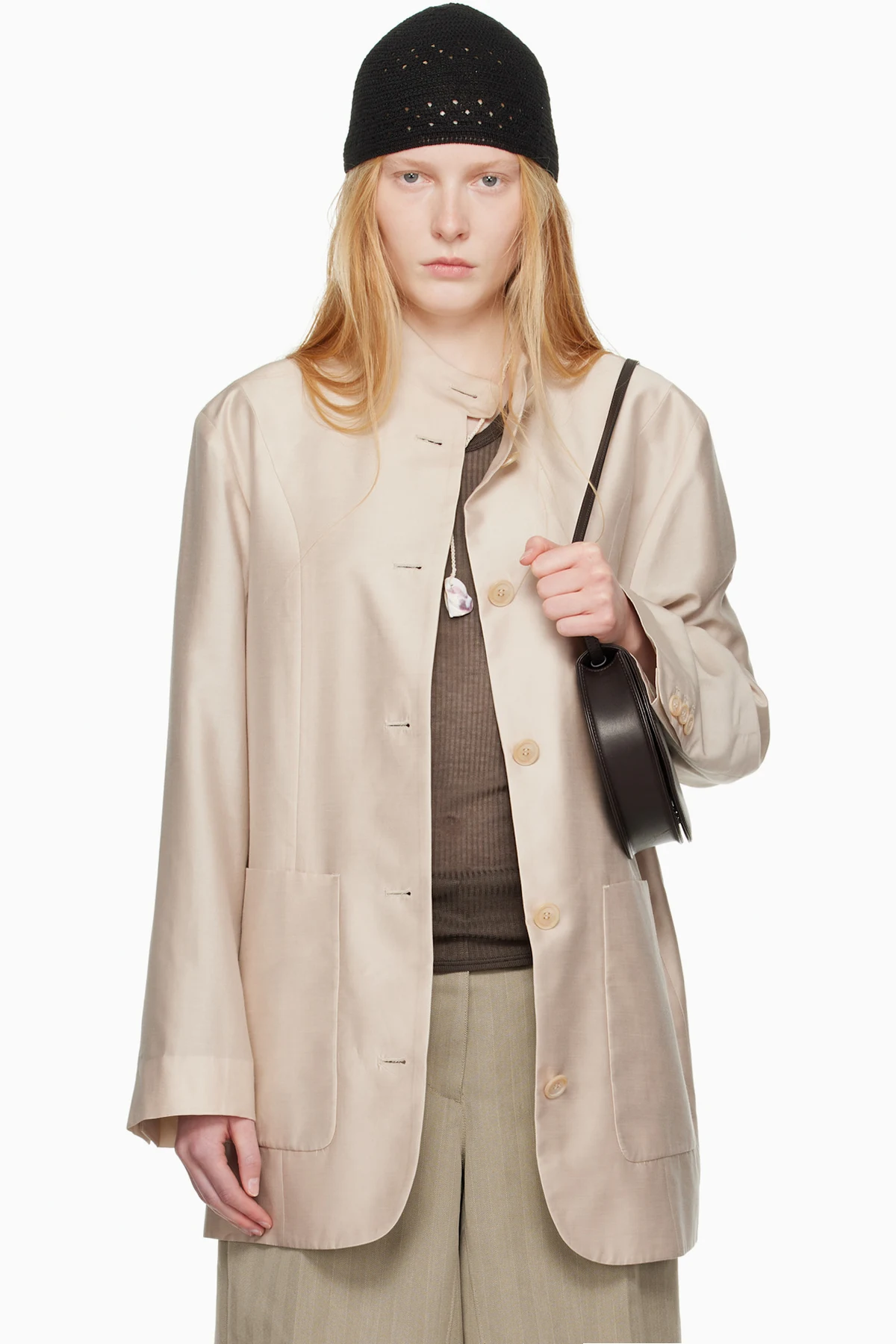 WORK SHOP Emporio Armani Beige Pomposo Coat