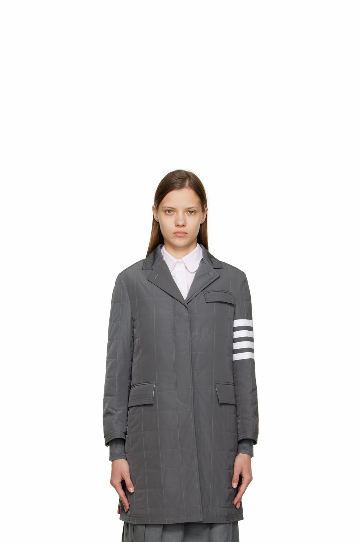 Grey Chesterfield Down Coat