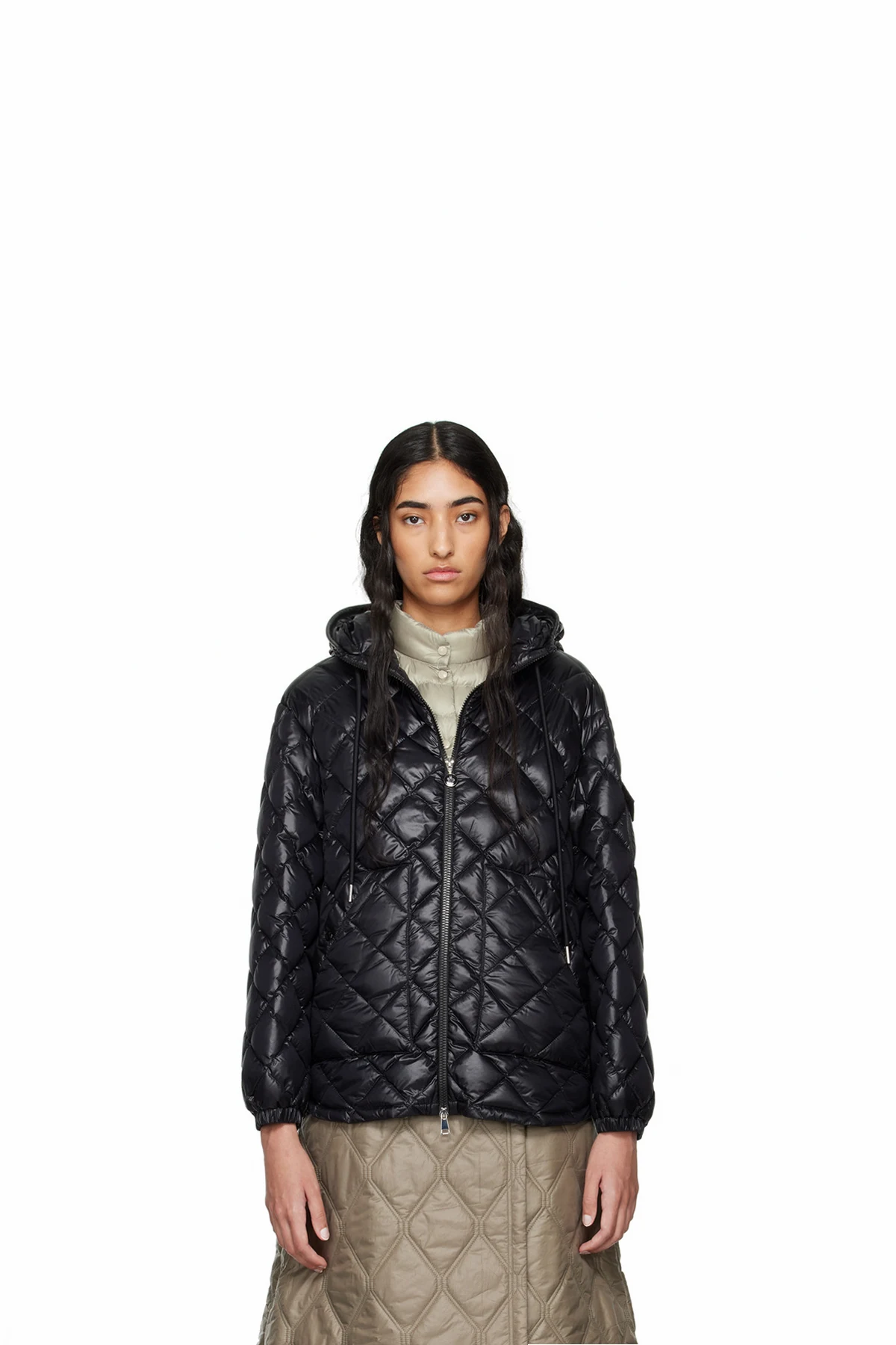 Black Hooded Down Jacket