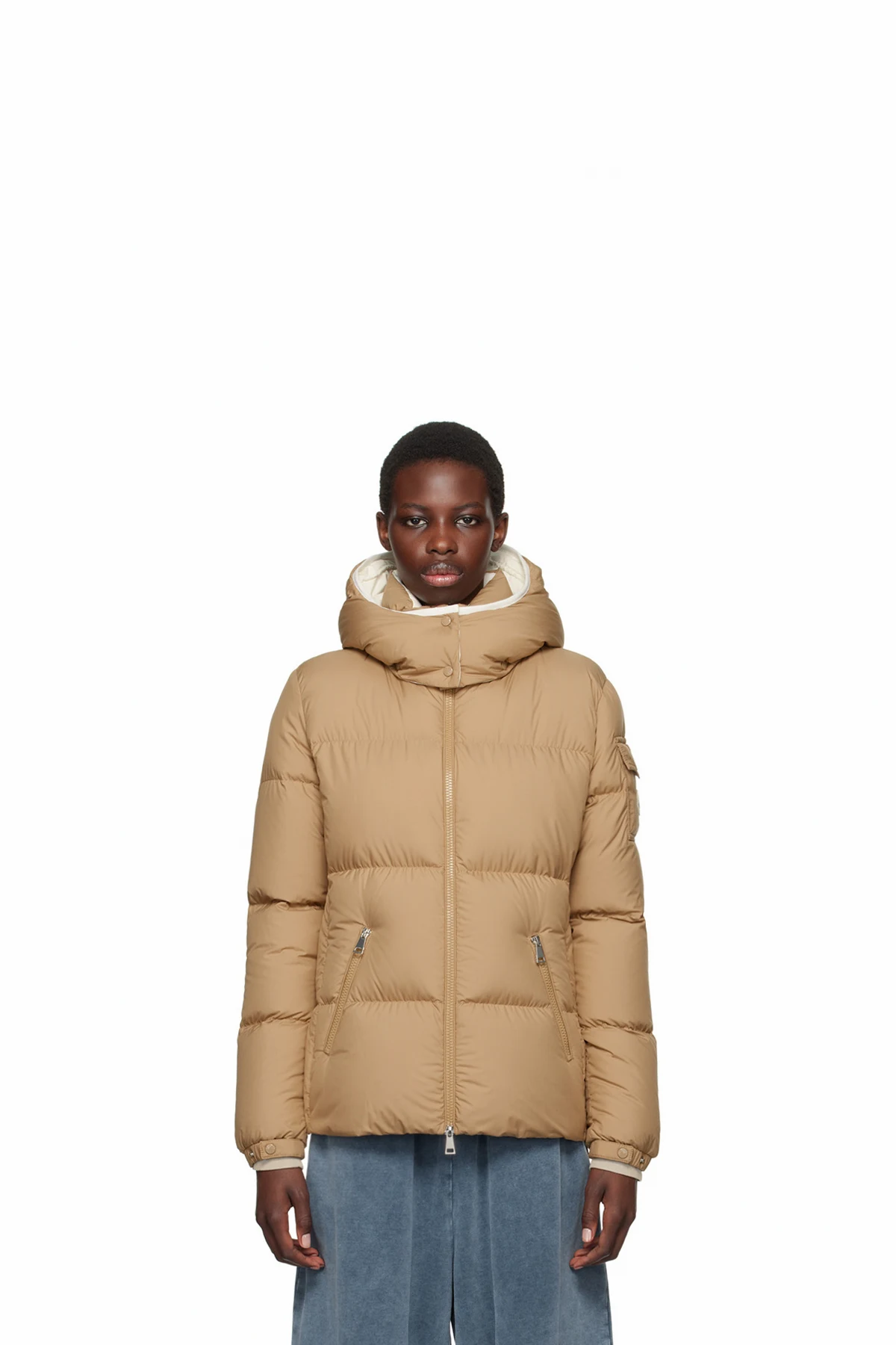 Tan Fourmines Short Down Jacket