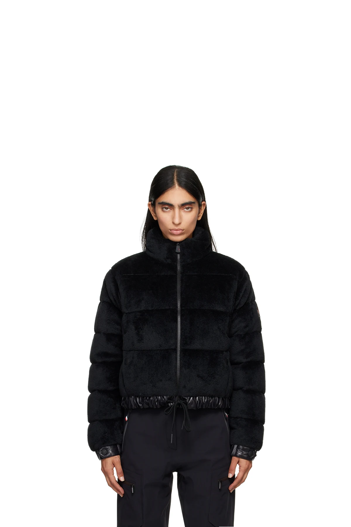 Black Ayse Faux-Fur Down Jacket