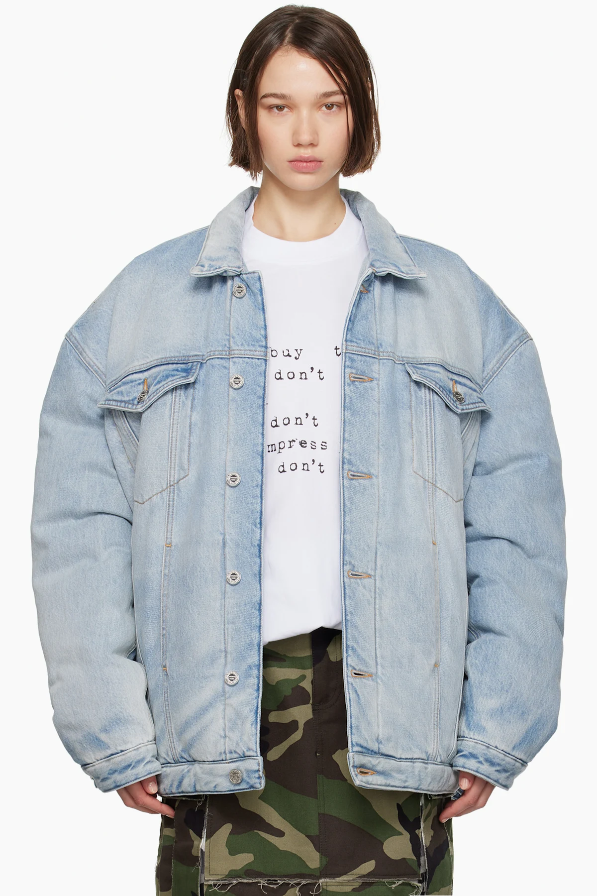 Blue Puffer Denim Jacket