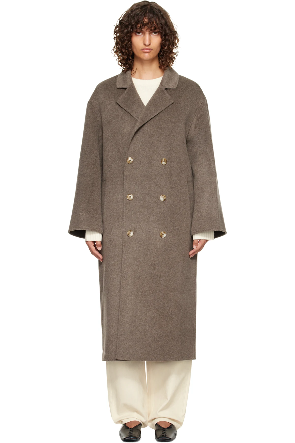 Taupe Borneo LDS Wool Drap Coat