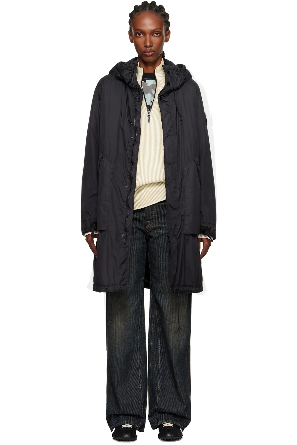 Black 7100003 Crinkle Reps NY Coat