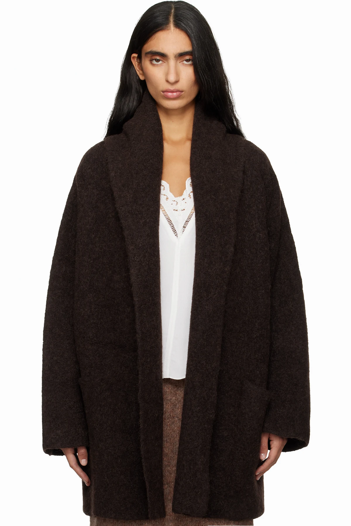 Brown Double Face Coat