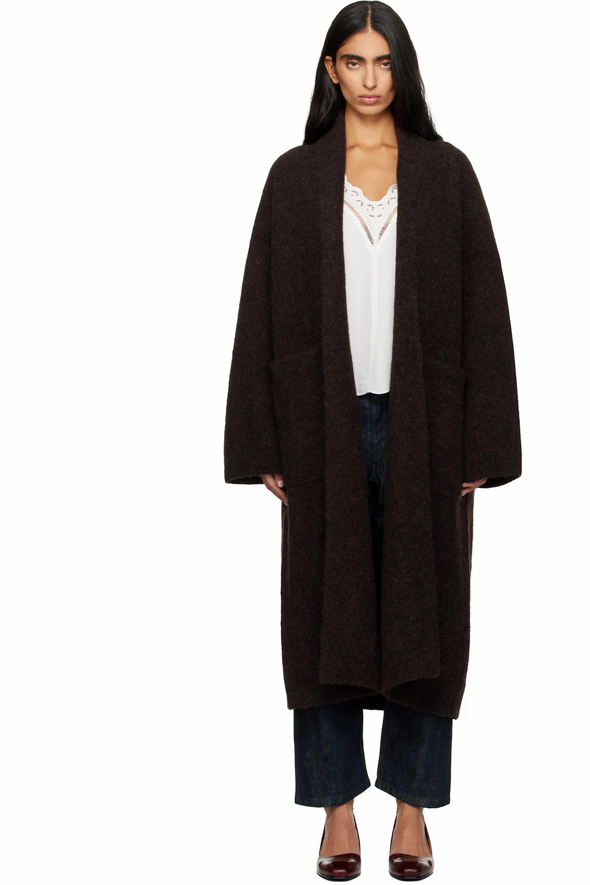 Brown Double Face Long Coat