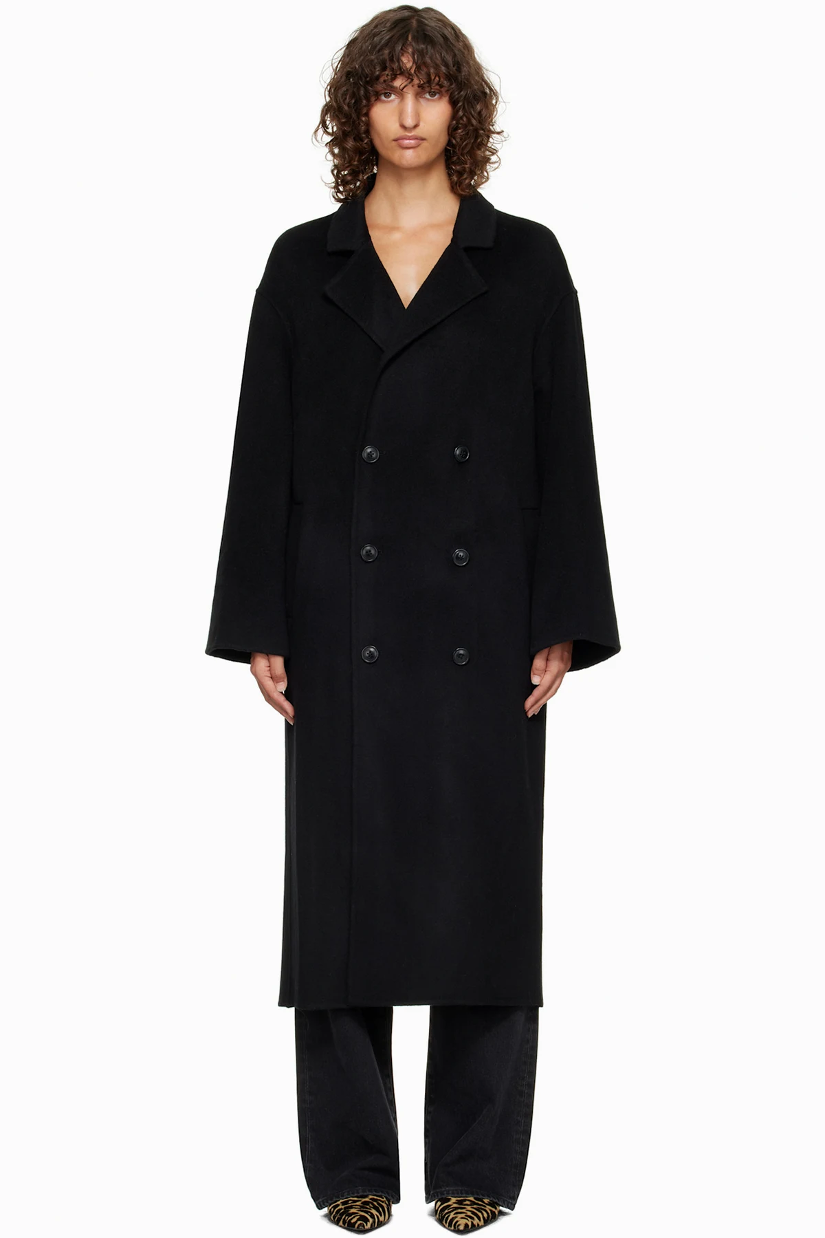 Black Borneo LDS Wool Drap Coat