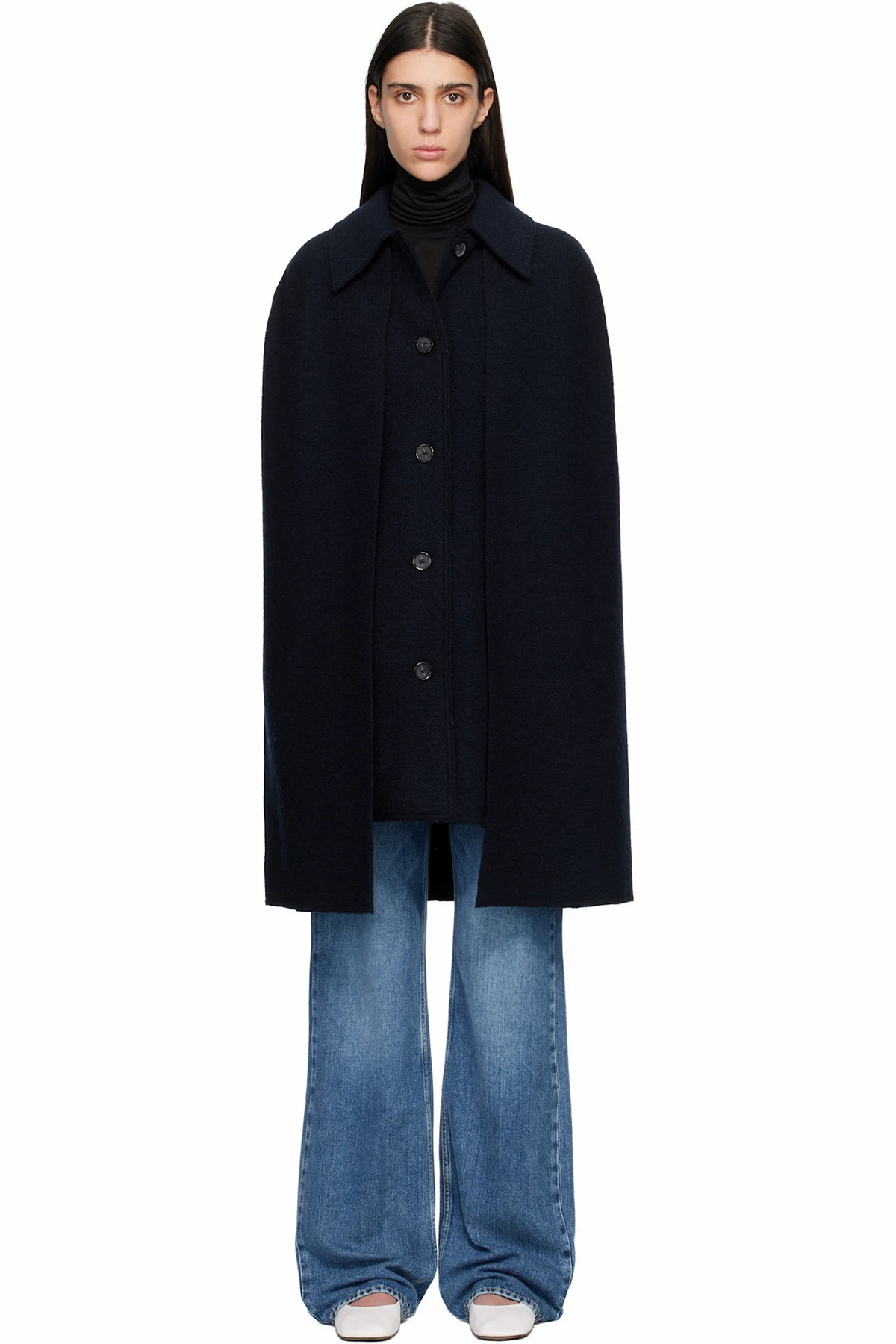 Navy Cape Coat