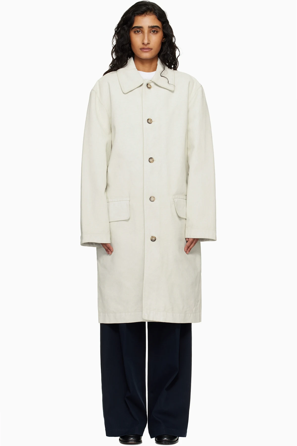 Off-White Coated Canvas Coat