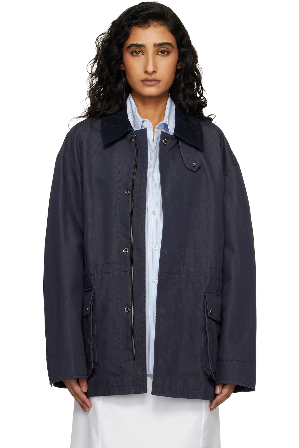 Navy Cotton Chore Jacket