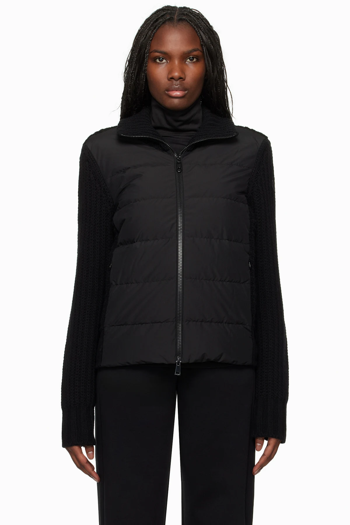 Black Paneled Down Jacket