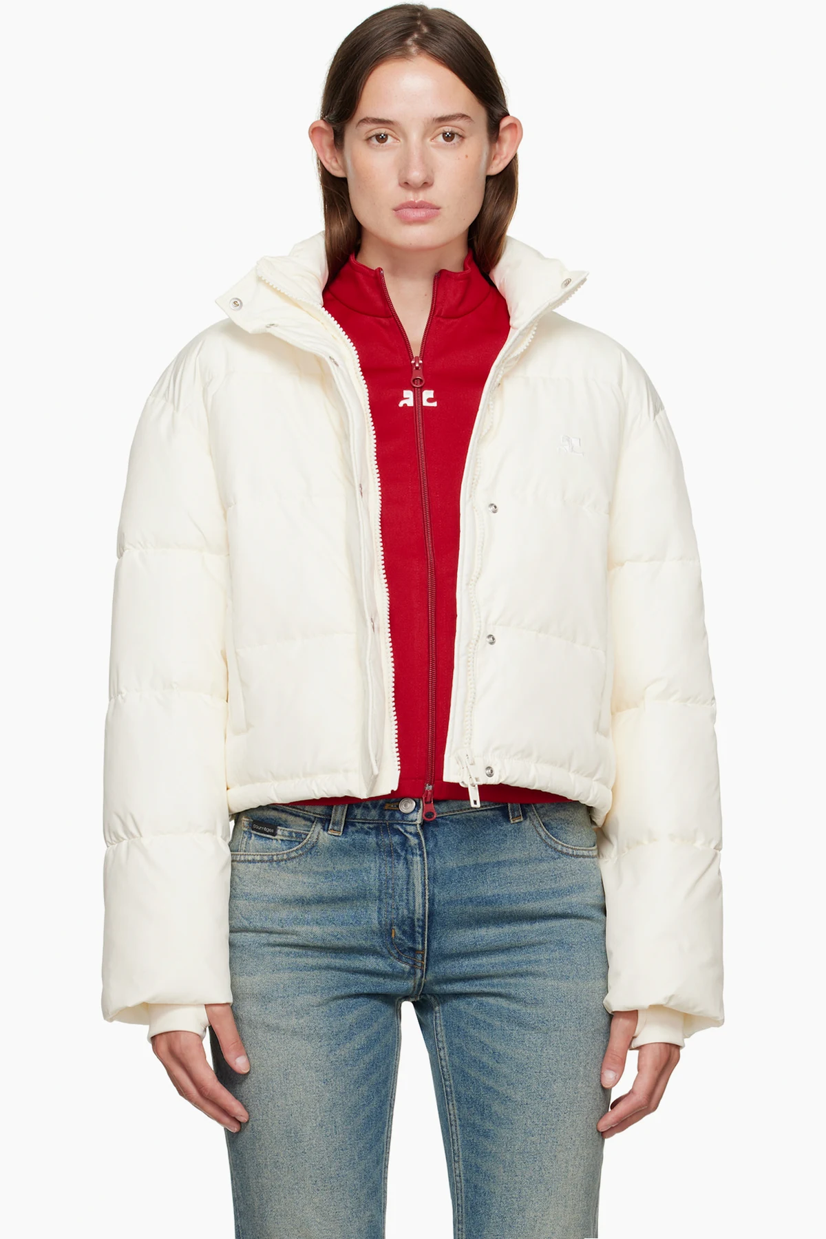 Off-White Cropped Puffer Jacket
