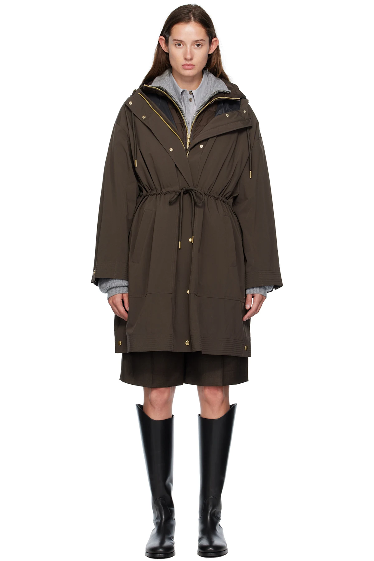 Brown Sainbel Long Down Parka