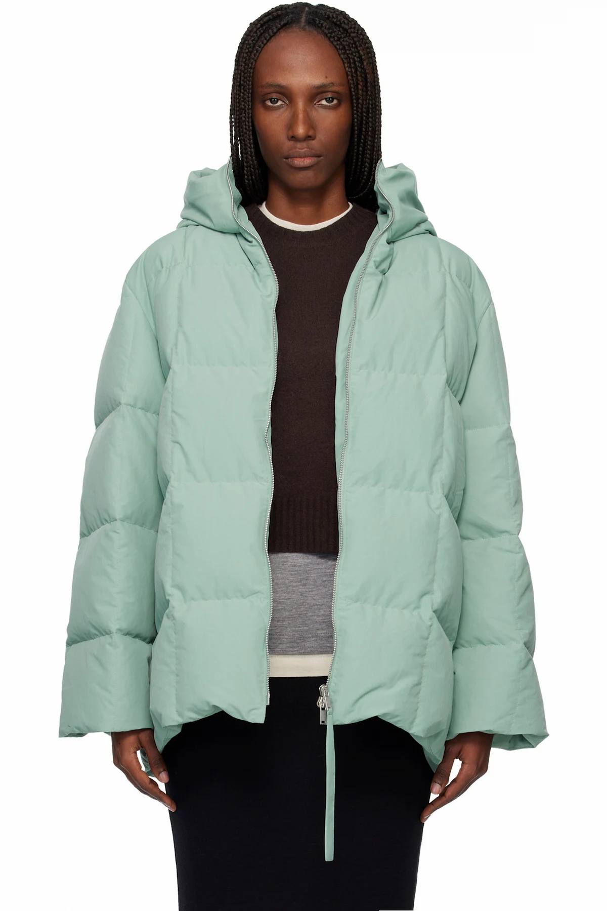Green Quilted Down Jacket