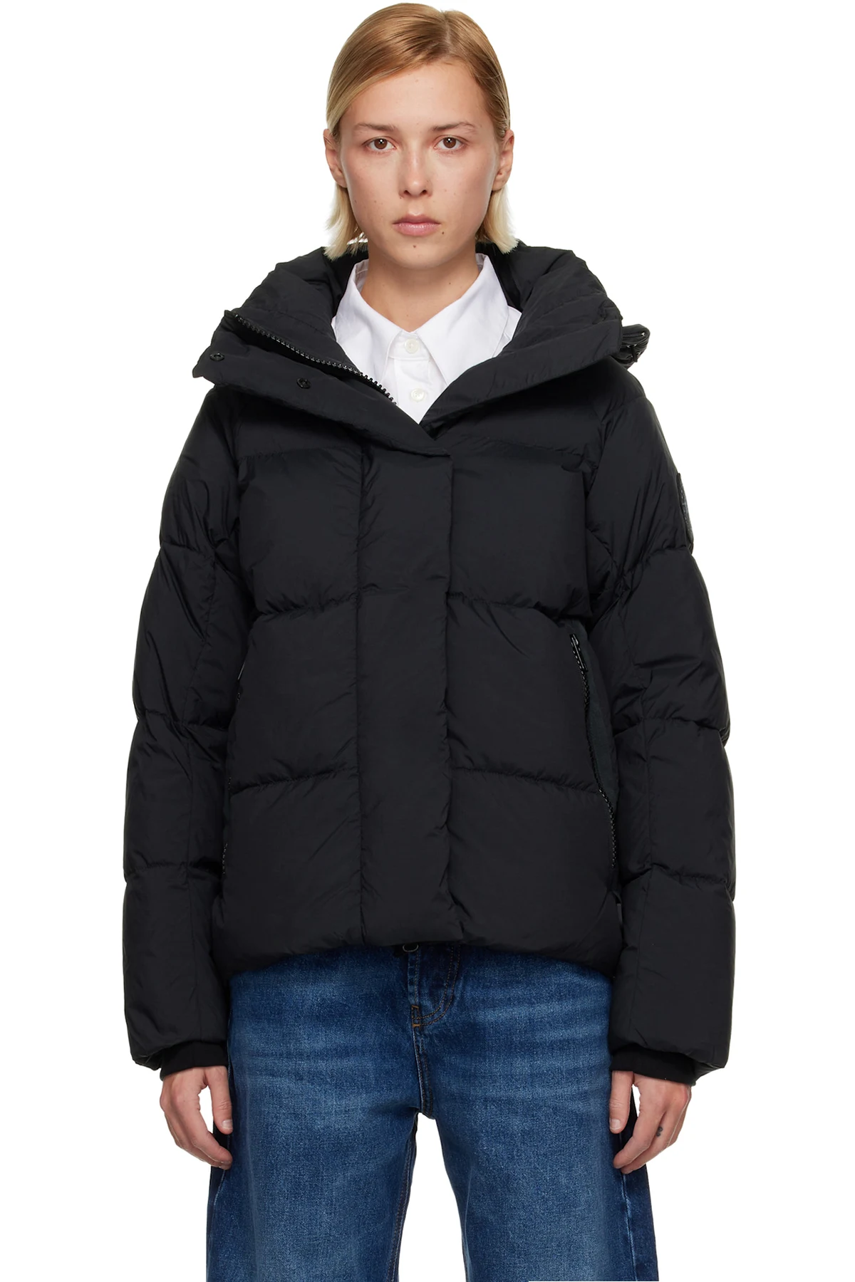 Black 'Black Label' Junction Down Jacket