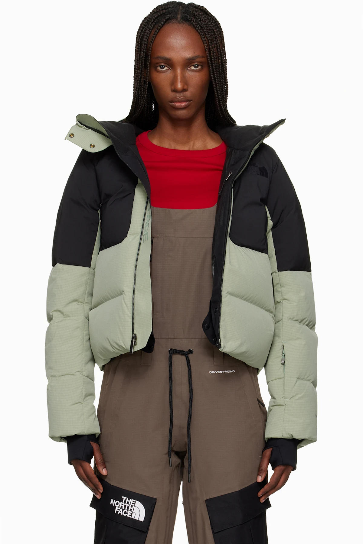 Green Cold Spell Cropped Down Snow Jacket