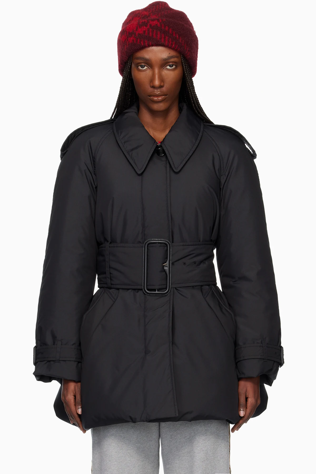 Black Belted Berryhill Padded Car Down Coat