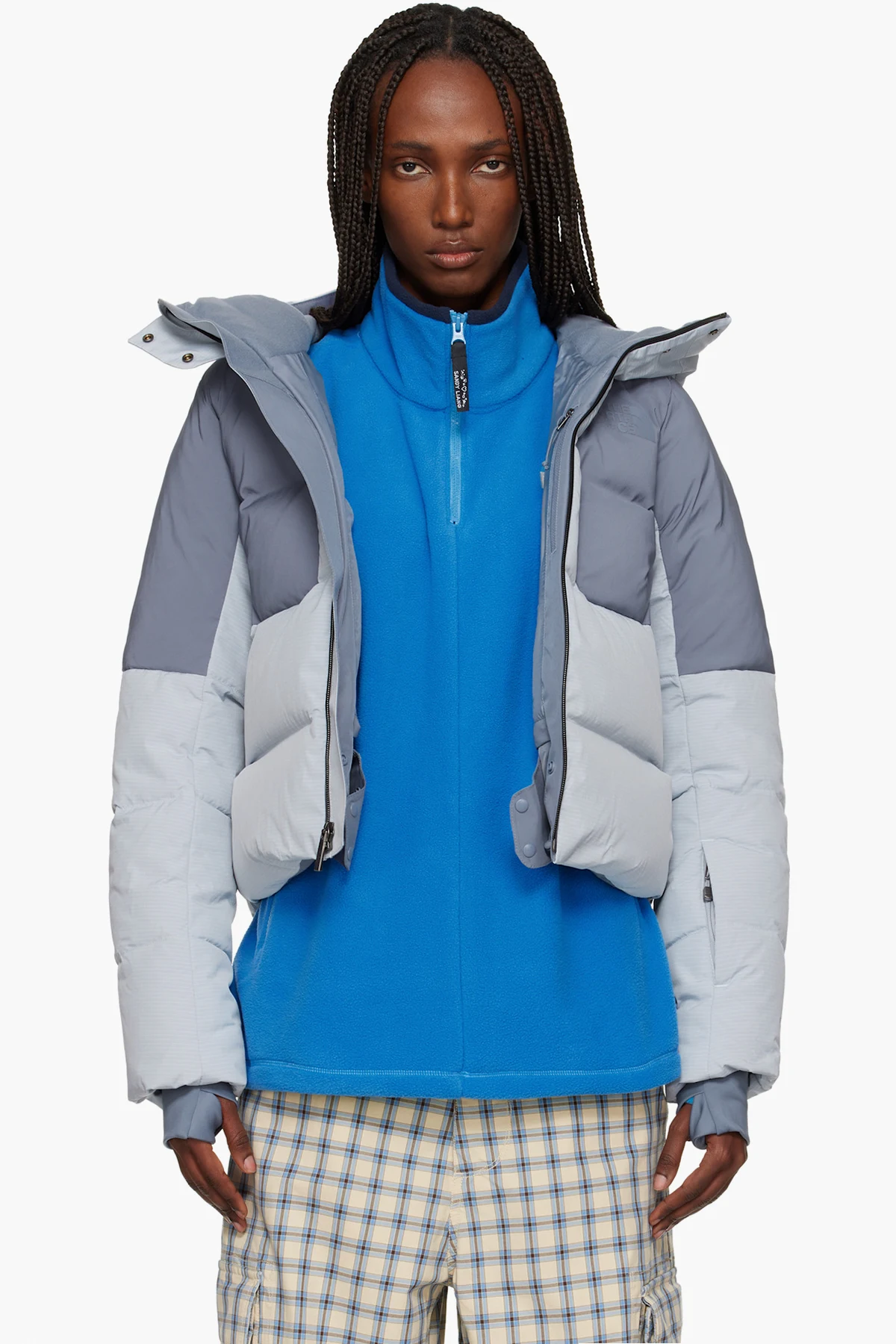 Blue Cold Spell Cropped Down Jacket