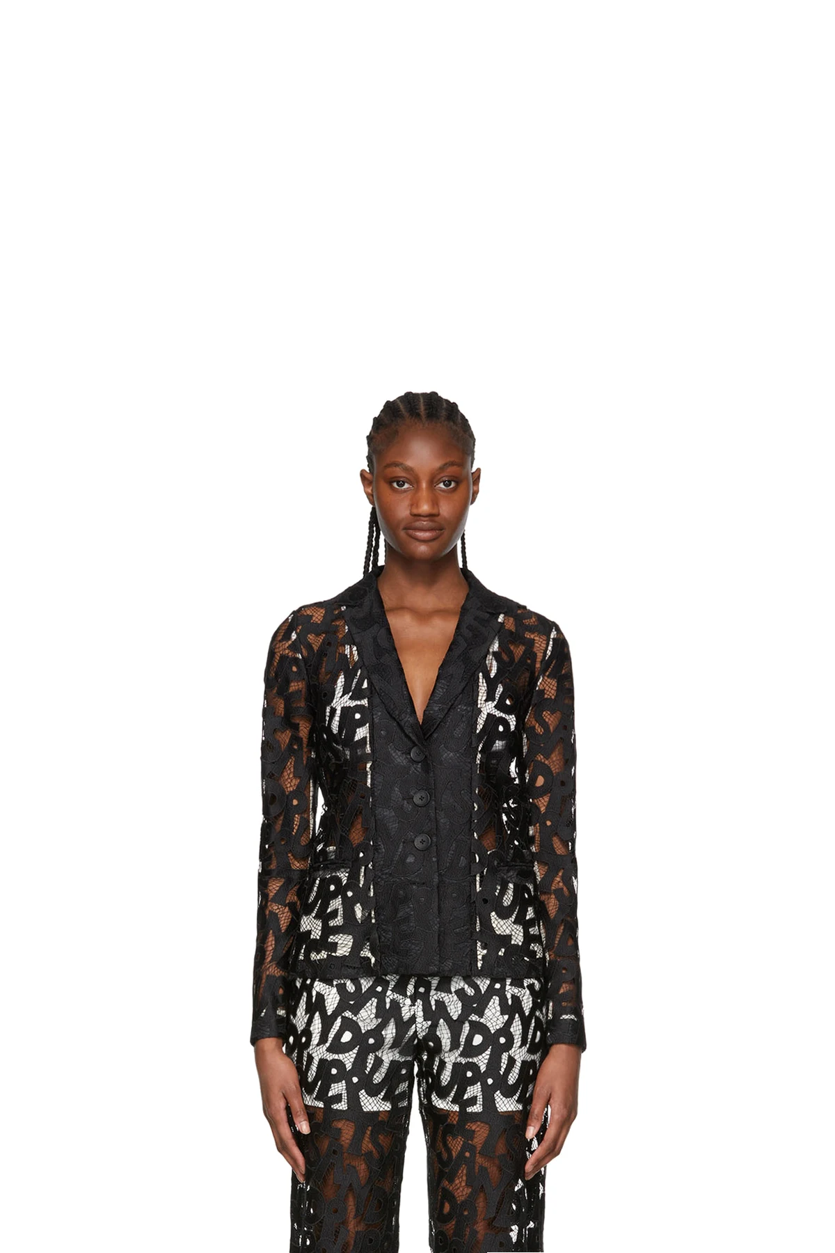 Black Polyester Blazer