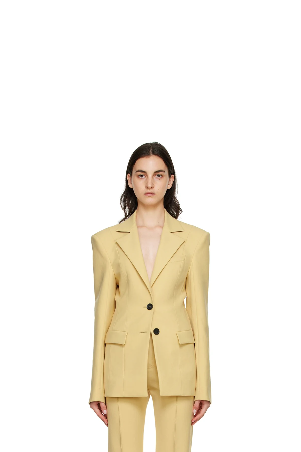 SSENSE Exclusive Beige Polyester Blazer
