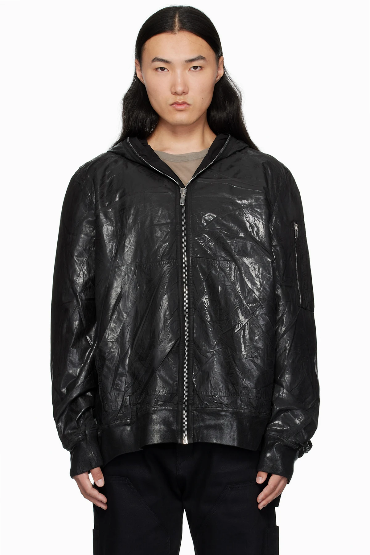 Black Hollywood Flight Bomber Jacket