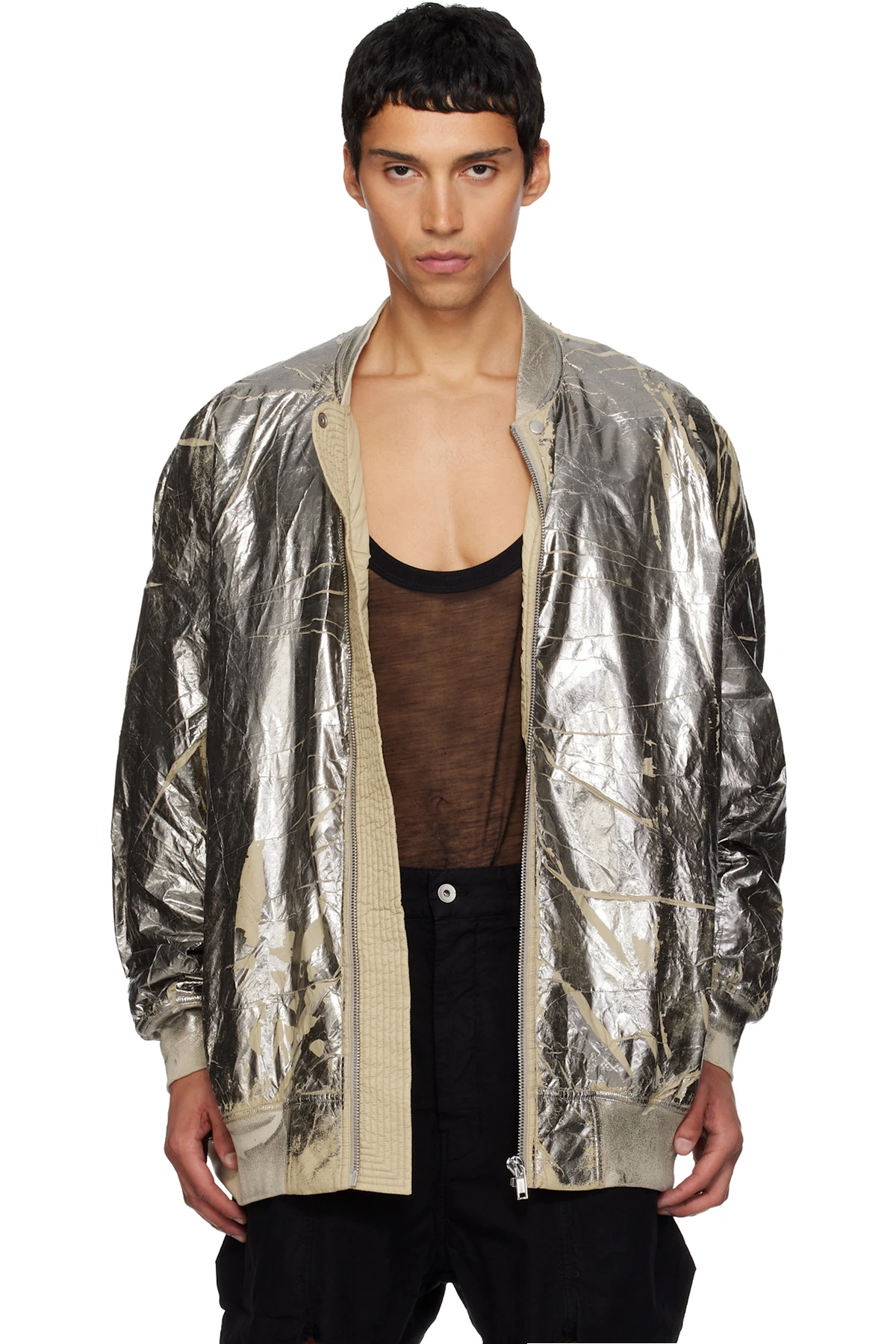 Silver Concordians Jumbo Peter Flight Bomber Jacket
