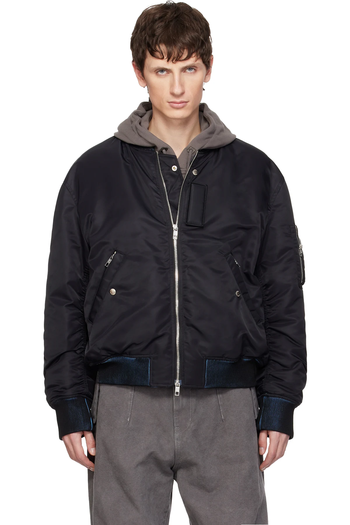 Black Back Logo MA-1 Bomber Jacket