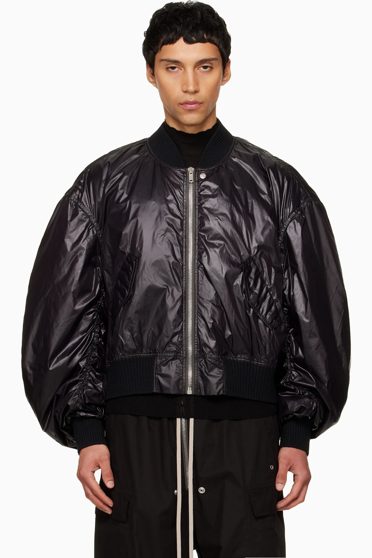 Black Temple Secchia Flight Bomber Jacket