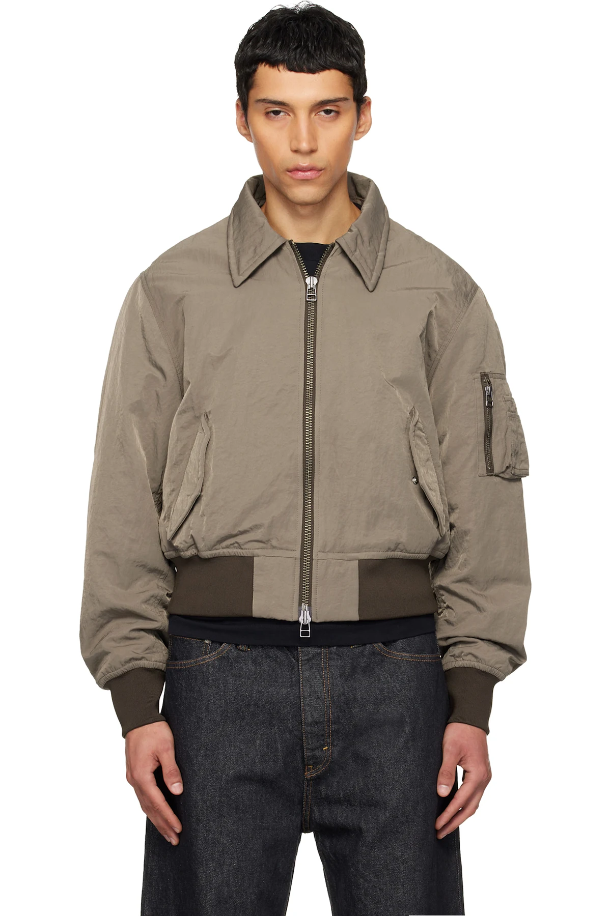 Brown Camp Bomber Jacket