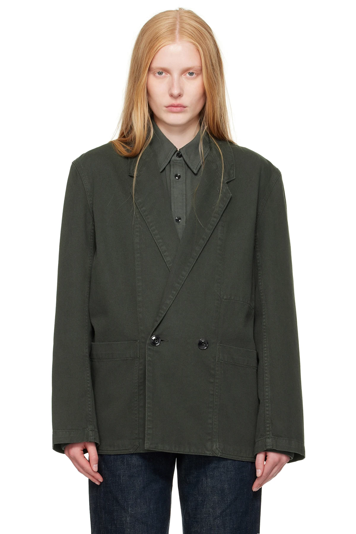 Navy Workwear Denim Blazer