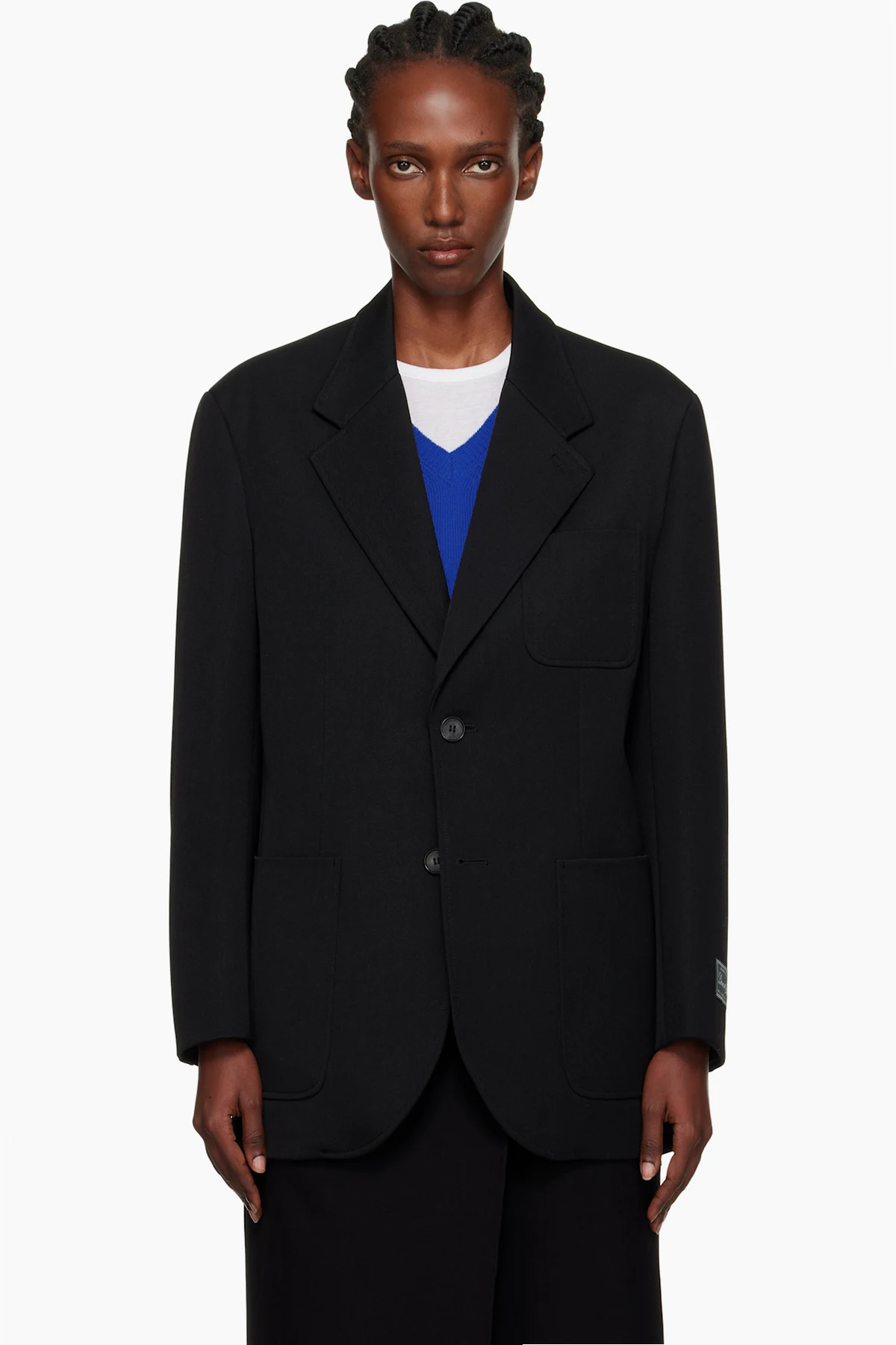 Black Oversized Wool Blazer