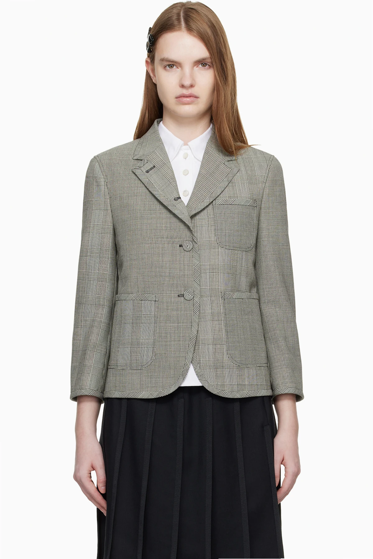 Black & White Funmix Fresco Cropped Sportcoat