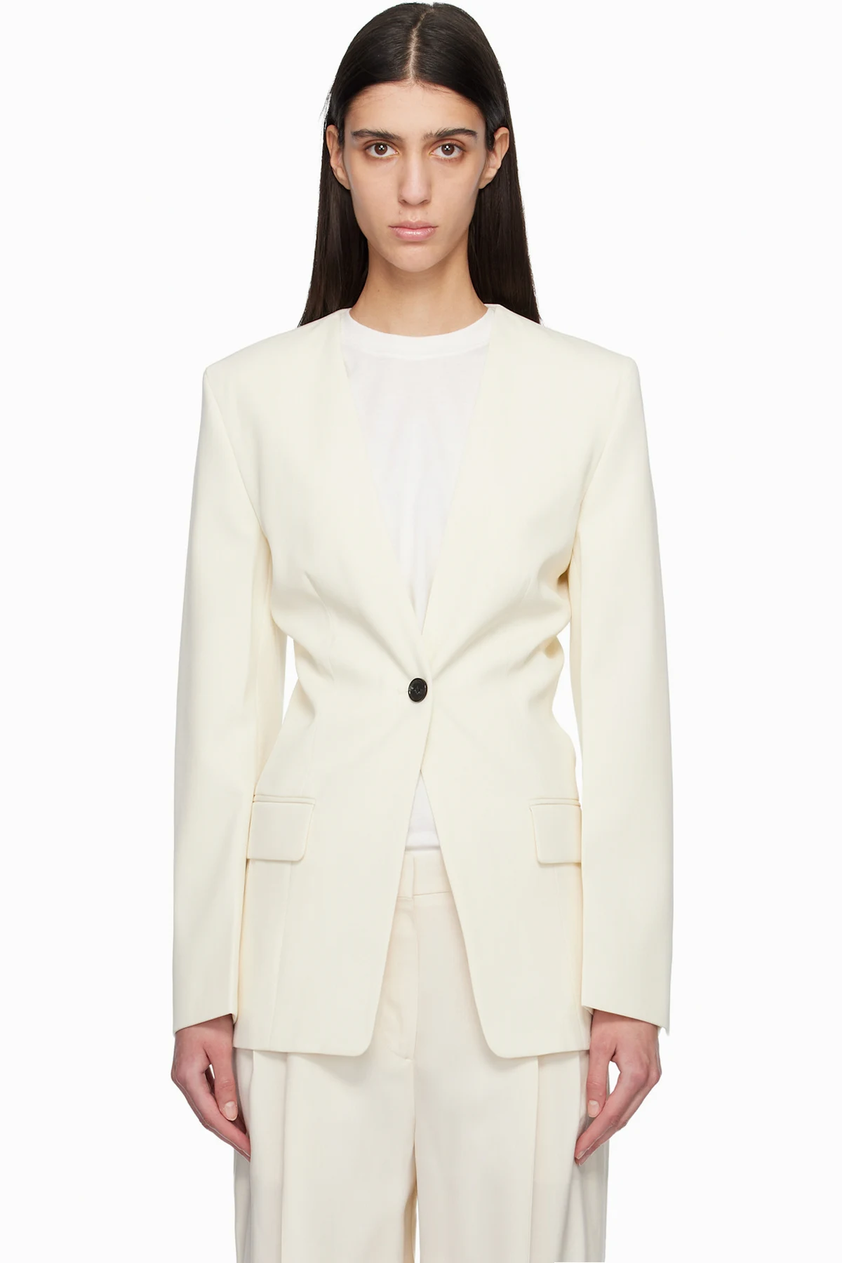 Off White Slouch Blazer
