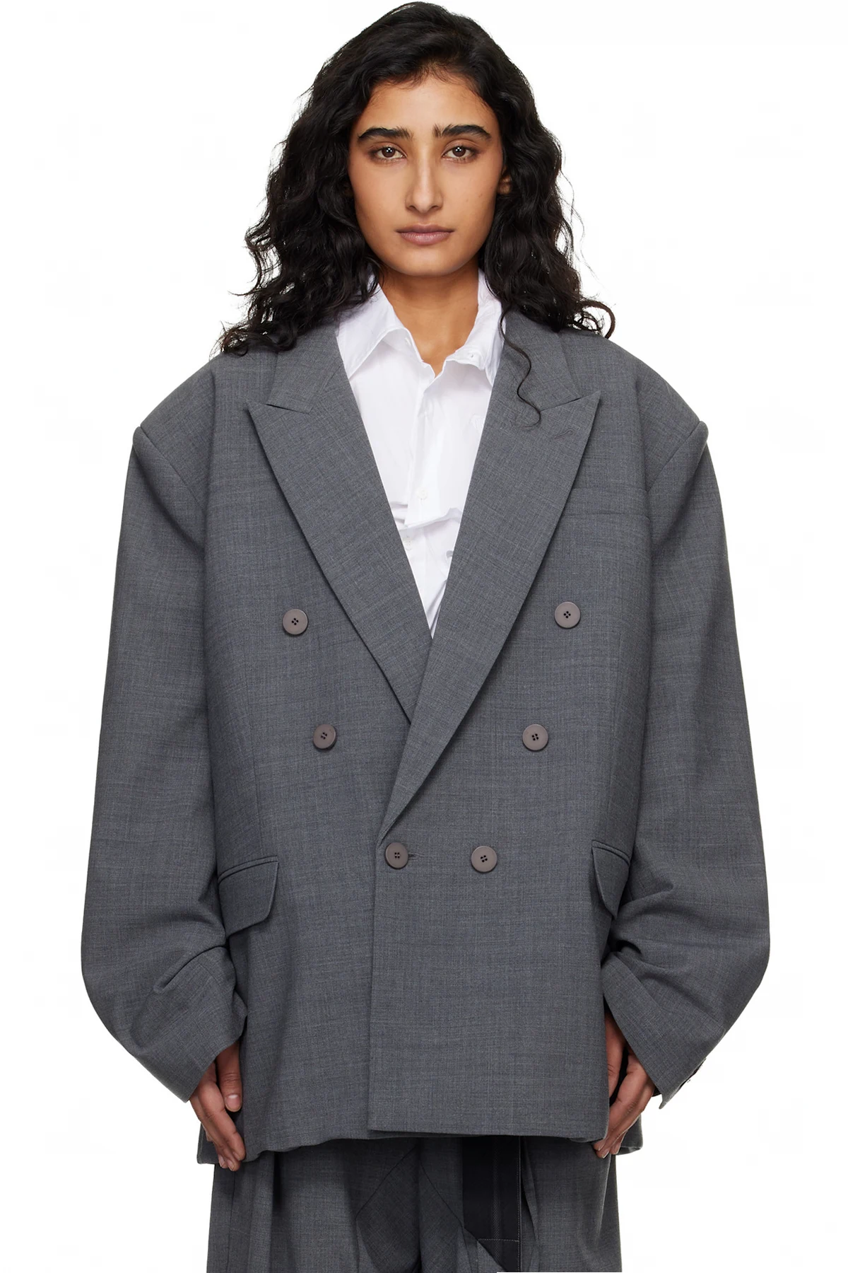 Gray Oversize Flex Blazer