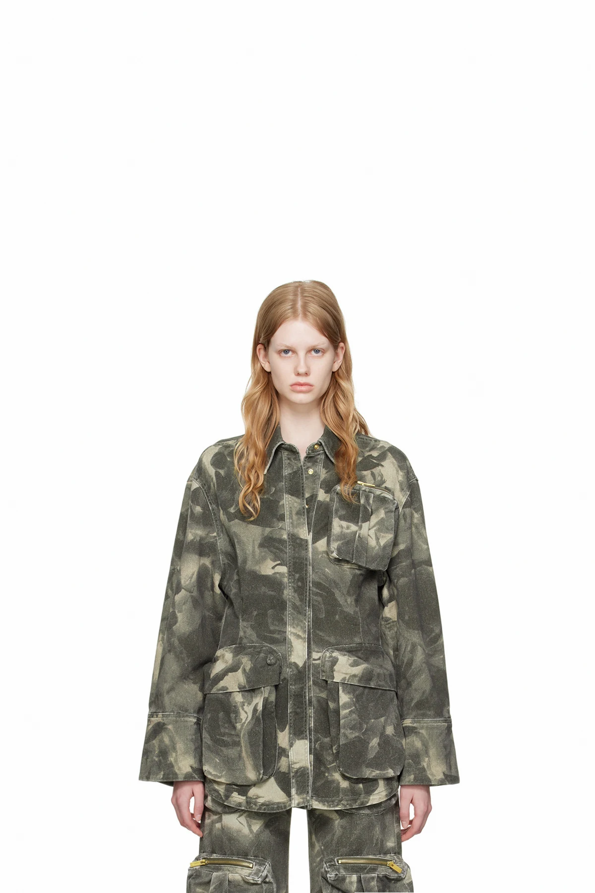 Green Camo Denim Jacket