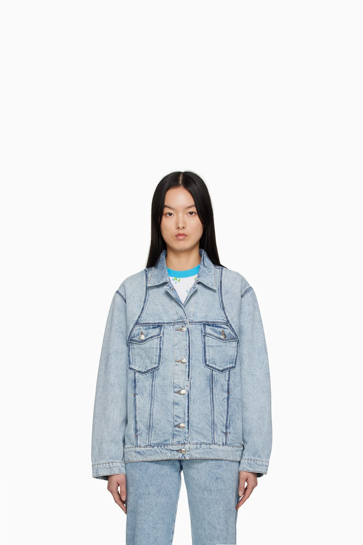 Blue Washed-Out Denim Jacket