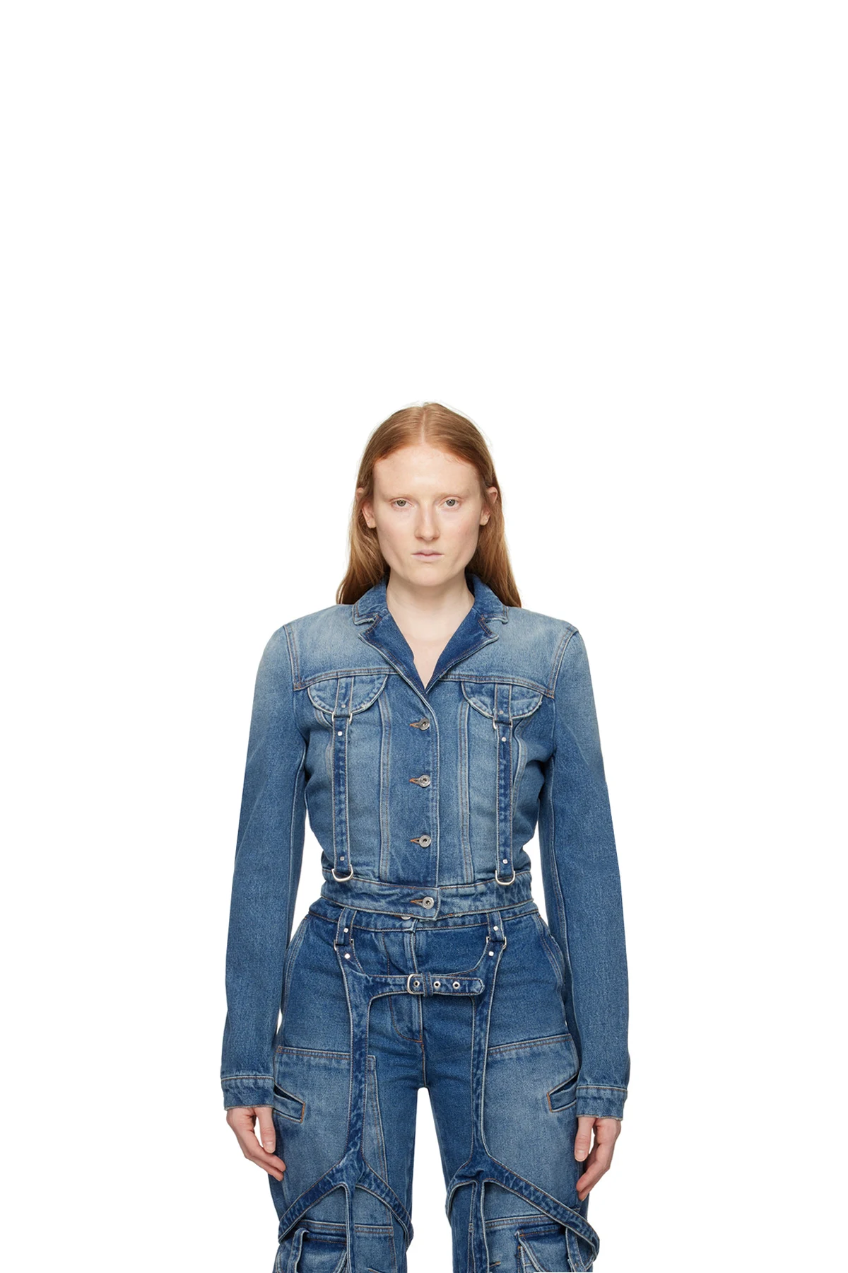 Blue Cargo Denim Jacket