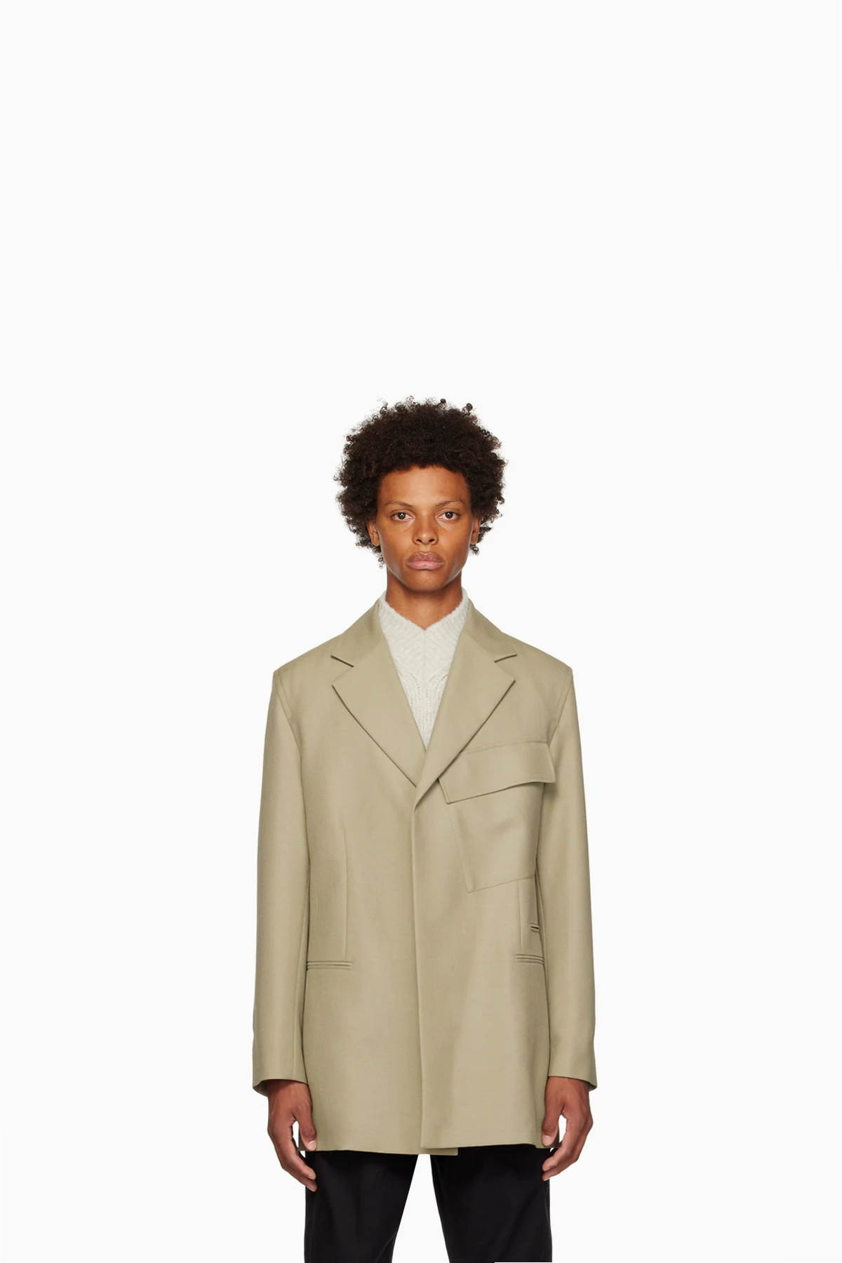 Taupe Flap Pocket Blazer