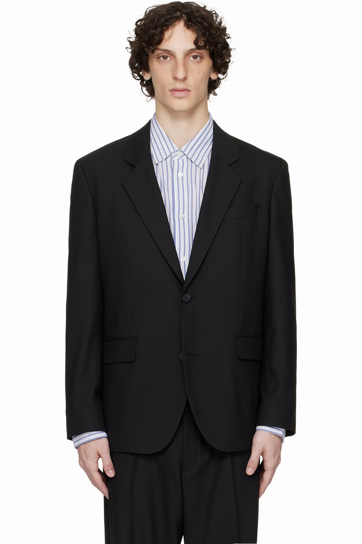 Black Cavalry Twill Blazer