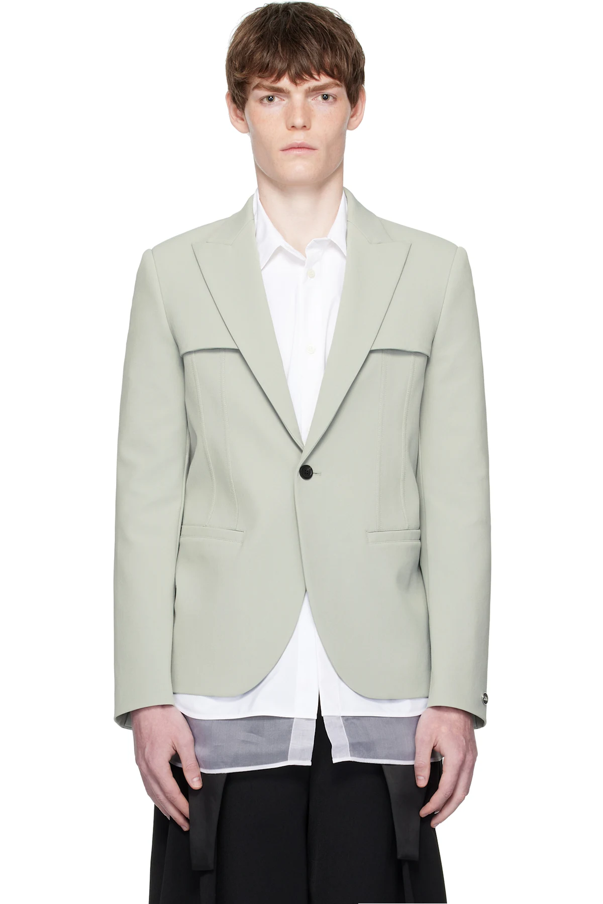 Gray Twill Blazer
