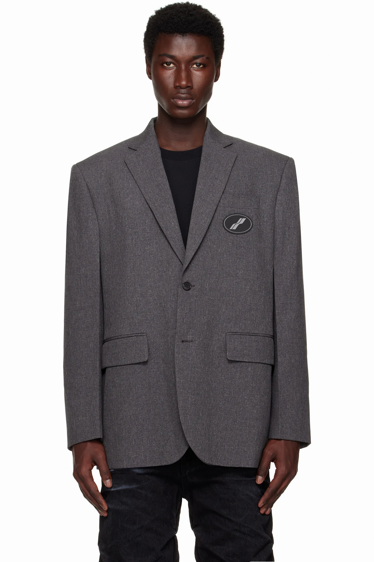 Gray Oversized Suit Blazer