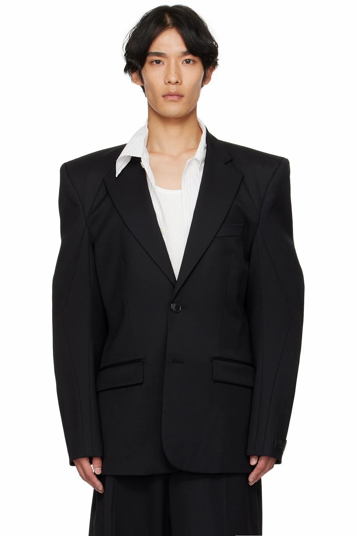 Black Biker Tailored Blazer