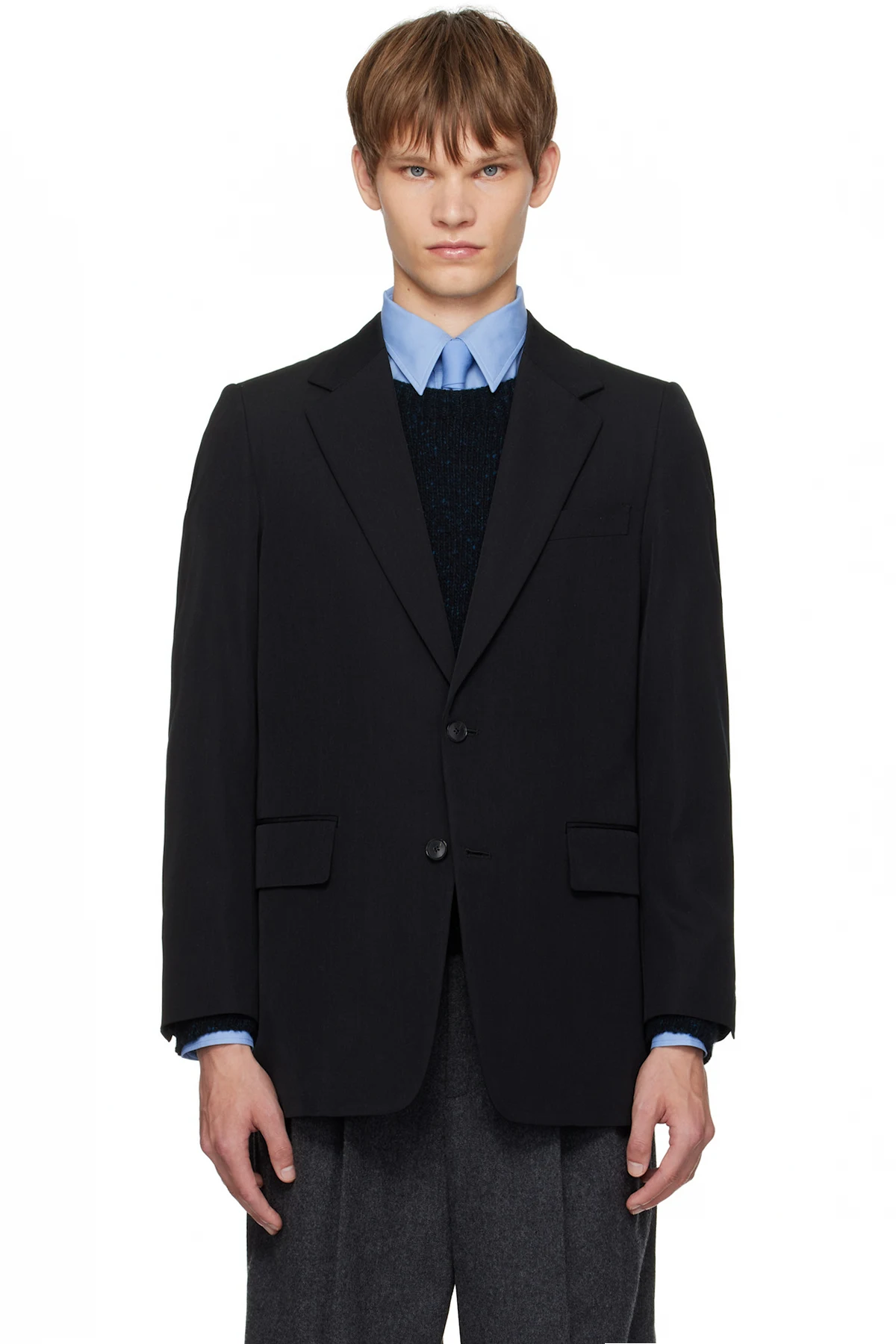 Black Light Wool Max Gabardine Blazer