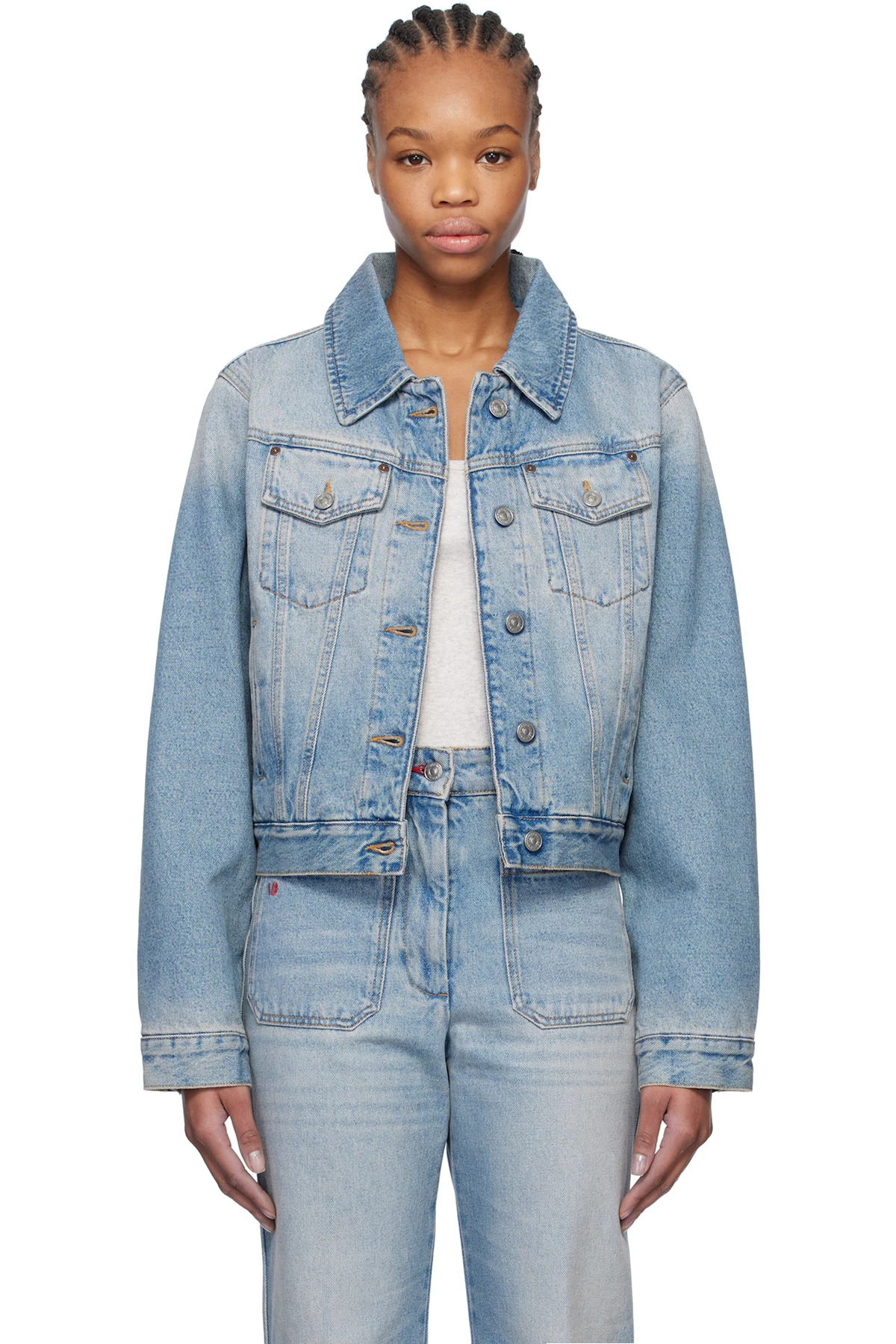 Blue Padded Denim Jacket