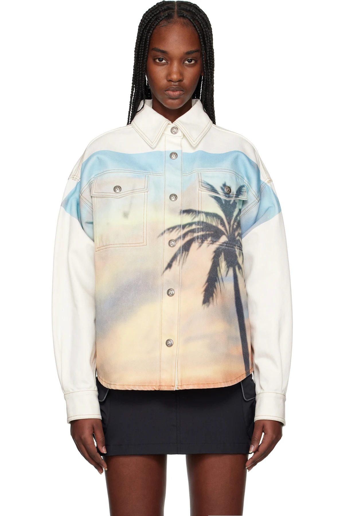 Off-White Sunrise Palm Denim Overshirt