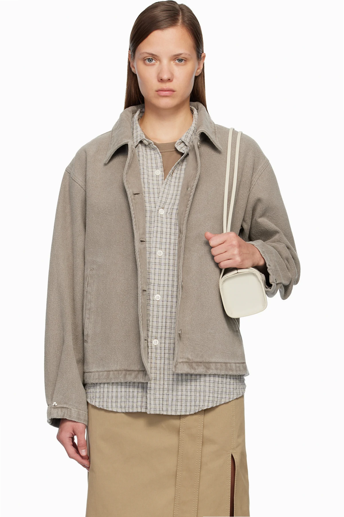 Beige Painters Denim Jacket