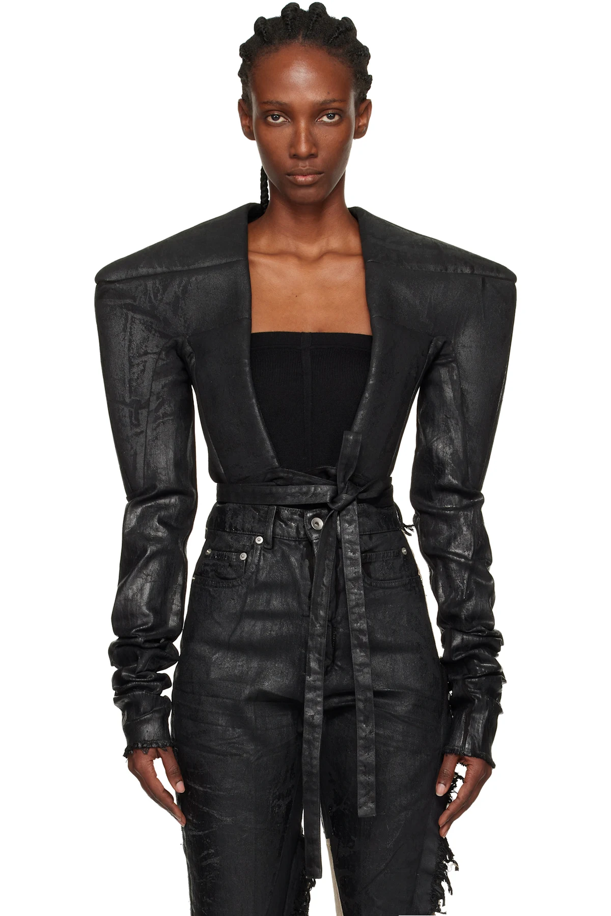 Black Concordians Tight Denim Jacket