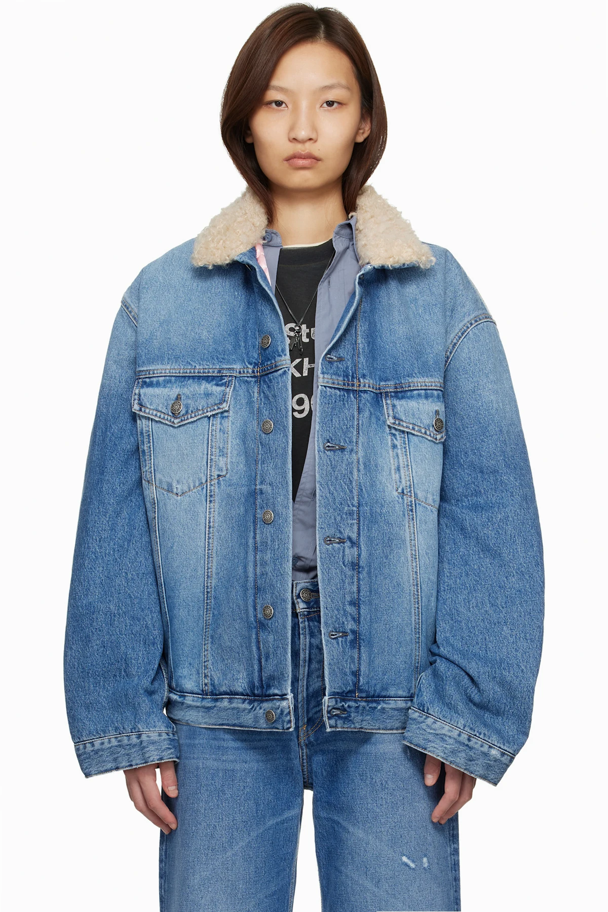Blue Lined Denim Jacket