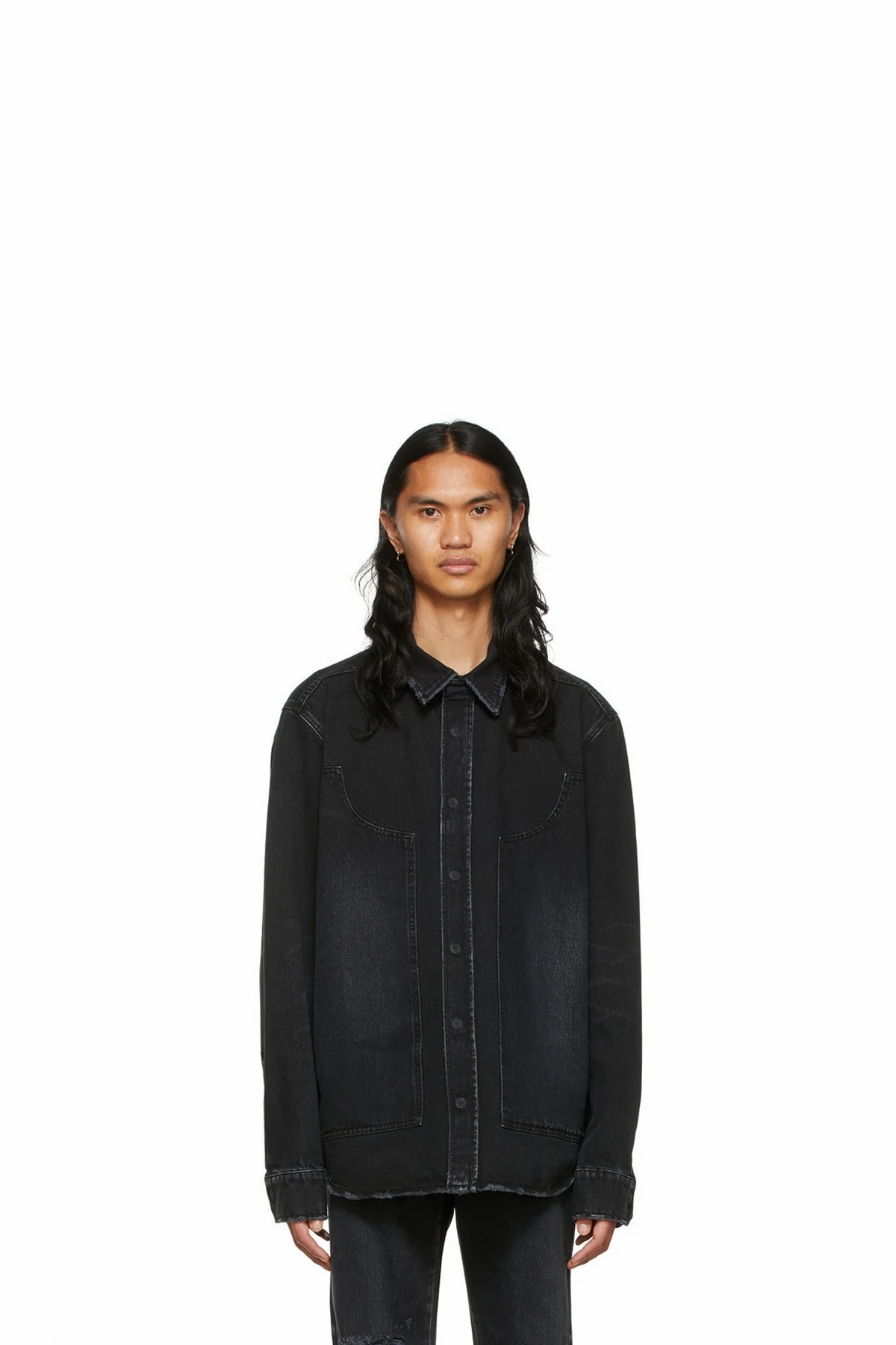 Black Faded Denim Jacket